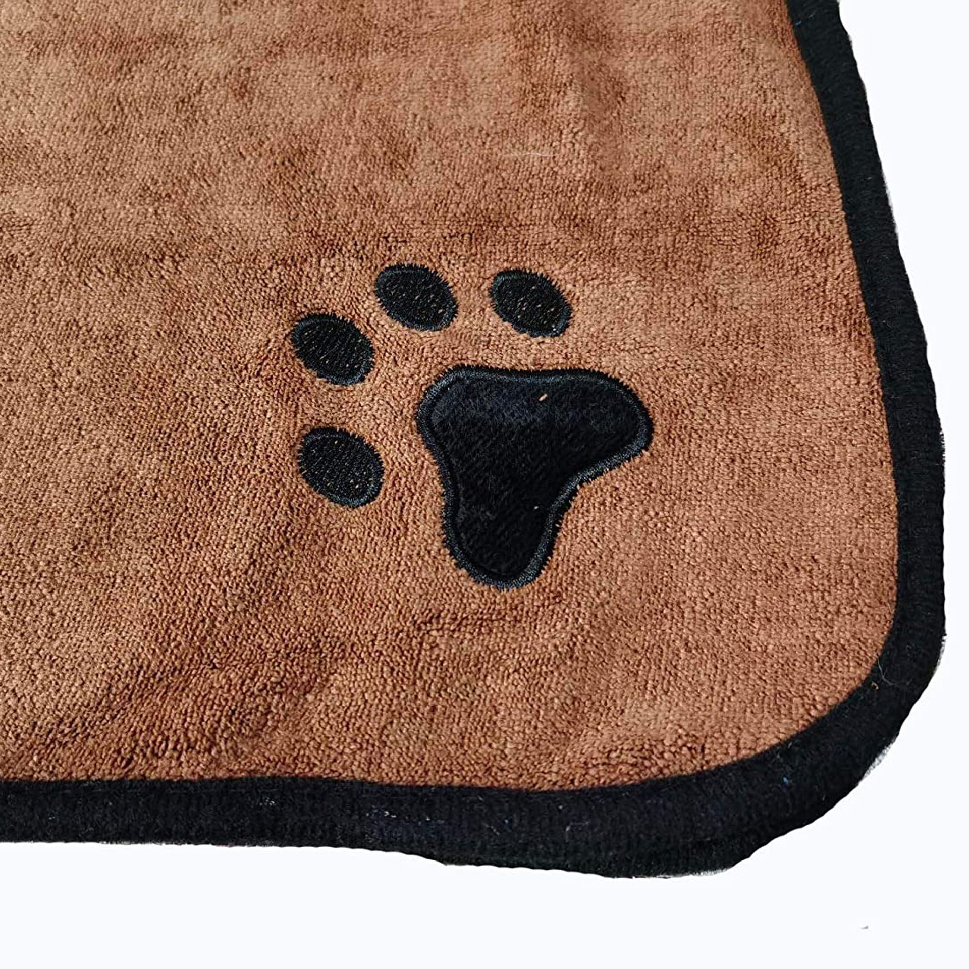 Coffee Super Absorbent Pet Bathrobe Quick Dry Microfibre Dog Robe All Season