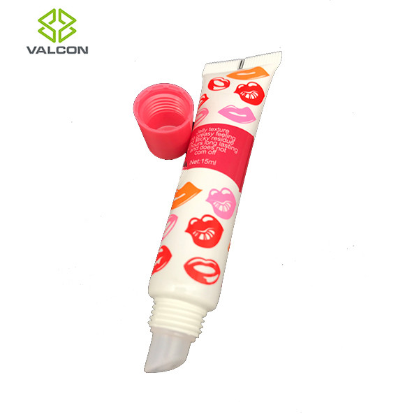 15 ML Empty Lip Balm Tubes , Cosmetic Tube Packaging Pink Screw Cap