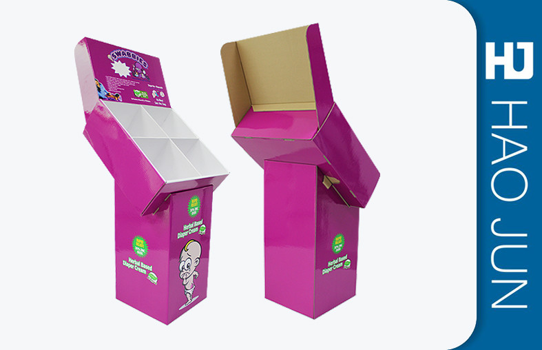 Foldable / Portable Cardboard Pos Display Stands For Advertising , SGS FSC Listed