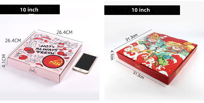 OEM Biodegradable Takeaway Pizza Boxes CMYK 4 Color Offest Printing