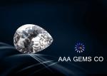 Colorless Pear Shaped Moissanite Gemstone 4 Carat Moissanite Diamonds
