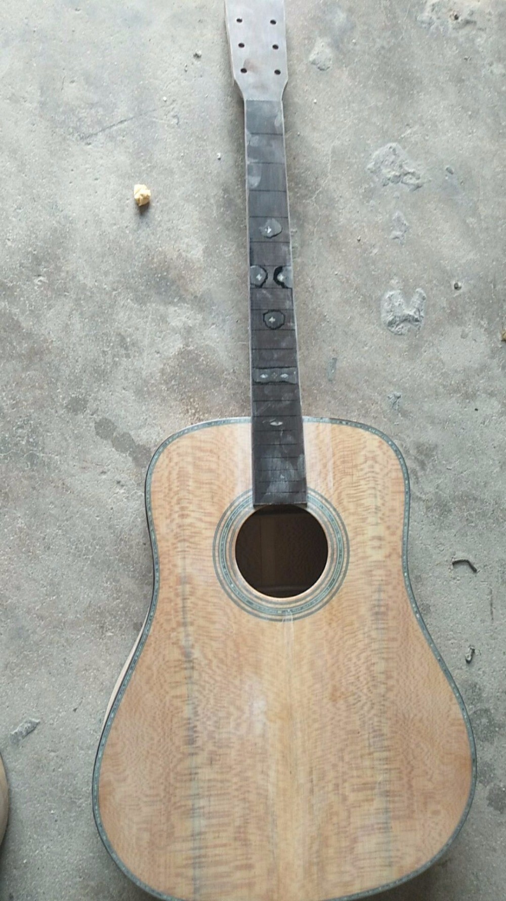 Free shipping AAAA handmade all Solid guitar dreadnought body guitar imported wood soundhole EQ D acoustic electric guit
