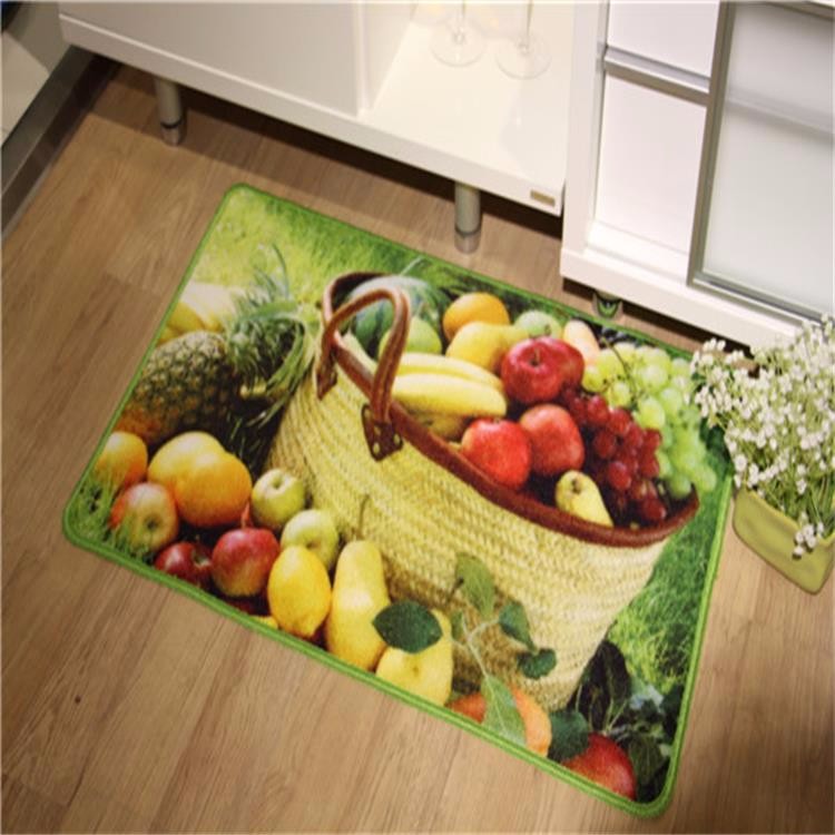 Fresh fruit design loop pile nylon door mat