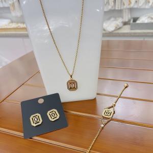 Quality 14K Gold Vintage Crystal Necklace And Earring Set For Prom Bridal And Bridesmaids wholesale