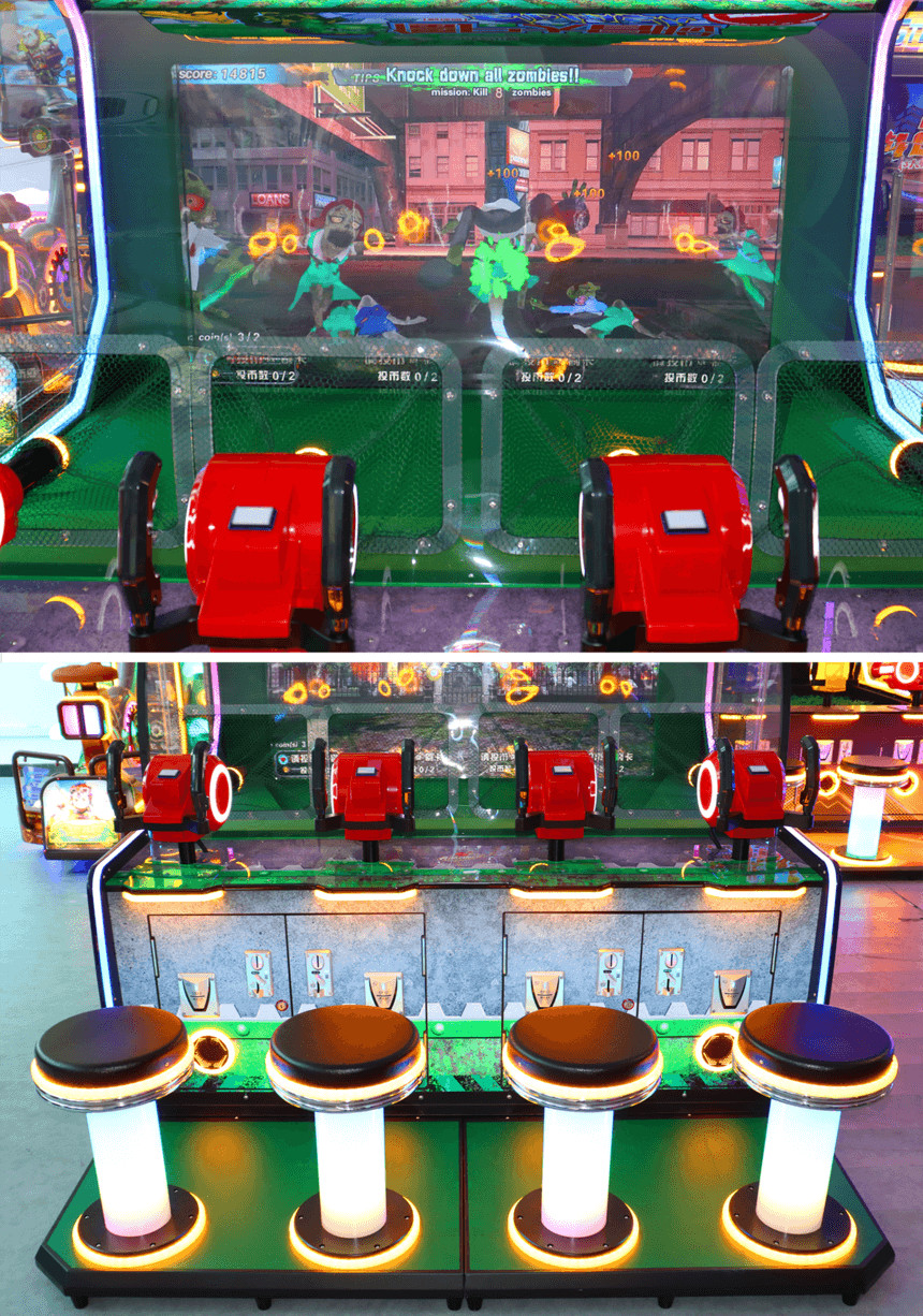 700W Ticket Redemption Game Machine Coin Op Zombie Splash - 4 Players Ball Shooting Game Arcade Machine