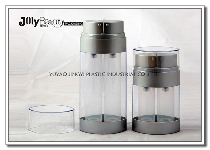 30ml Empty Plastic Double Tube PP Airless Bottle For Facial Lotion / Cream
