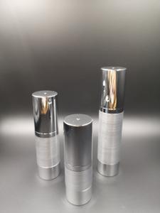 Quality 15ml 30ml 50ml plastic PP clear silver in factory price for lotion skin care round airless pump bottle whole wholesale