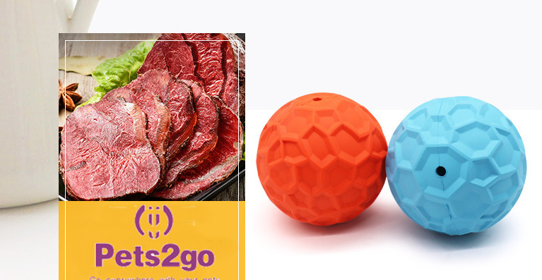 OEM food leakage Soft Rubber Ball for Small Animals
