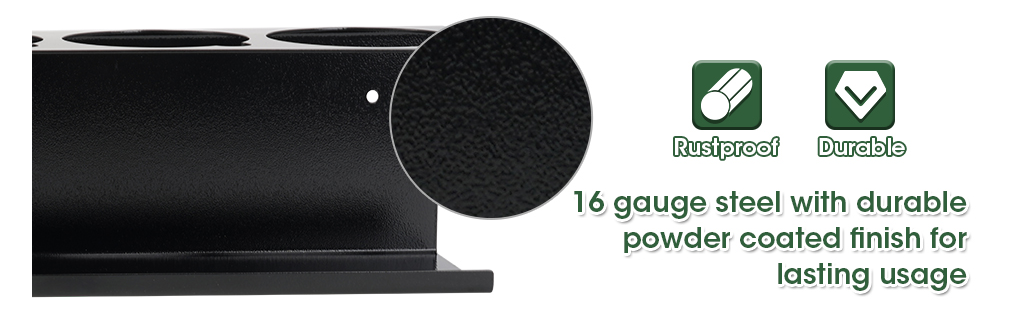 Wall Mounted Heavy-Duty Steel Storage Rack for Garage and Workspace 33.6cm x 10cm x 9cm