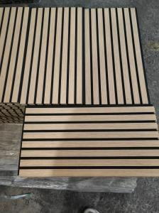 Quality PET Wooden Acoustic Slat Panels MDF Veneer Modern Soundproof Acoustic Wall Panel wholesale