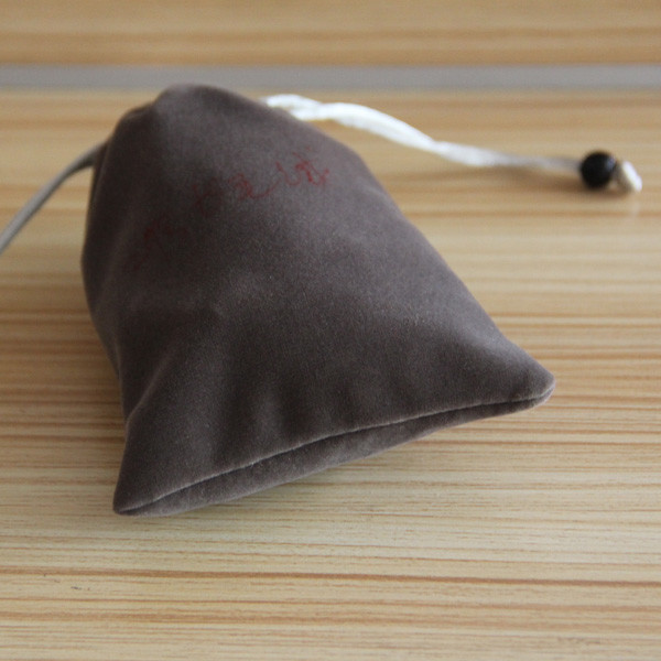 Light Grey Velvet 15x20cm Drawstring Jewelry Bag
