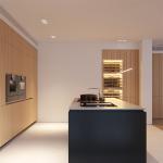 ODM Lacquer 16mm Modular Kitchen Cabinets Waterproof Quartz Countertop
