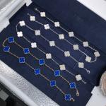 Fantastic Van Cleef & Arpels 18k Gold Vintage Alhambra Necklace 10 Motifs