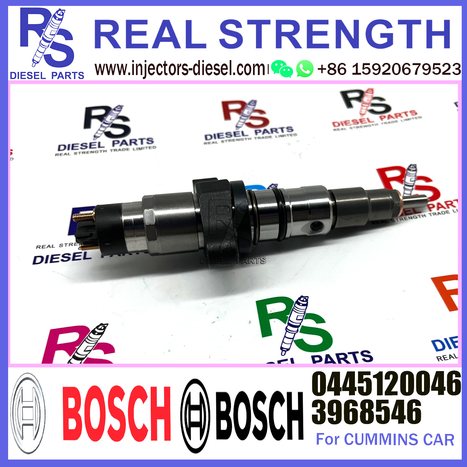 Diesel spare parts isb injector 0445120046 0445120254 5263317 for cummins engine ISB QSB 5.9L