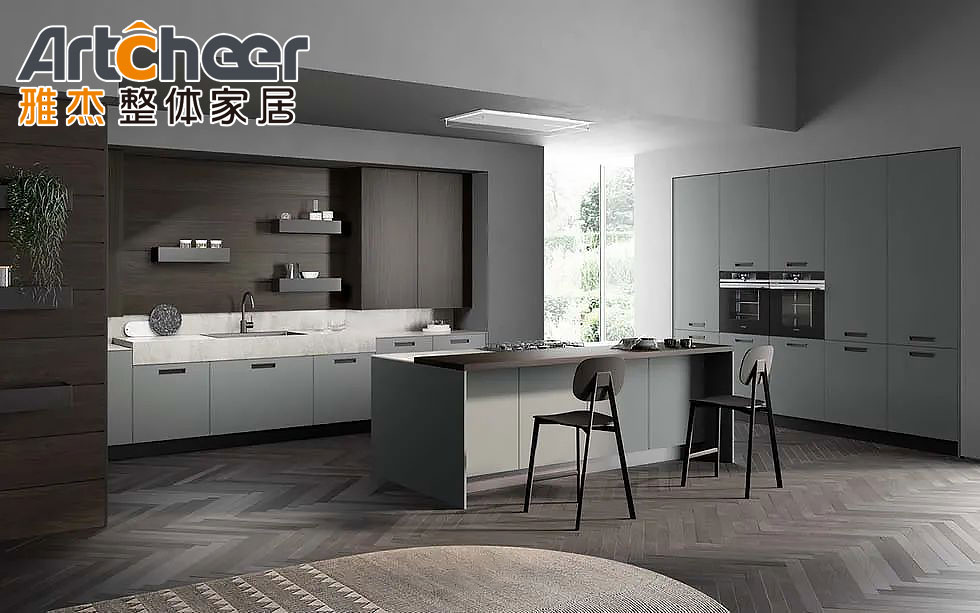 Modular Kitchen Cabinets E1 or ECO Friendly Material Grade for -to-Assemble Cupboards