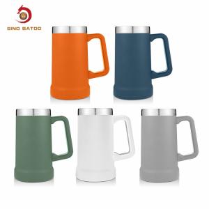 Quality Vucuum Insulated 24oz Stainless Steel Beer Tumbler With Handle Pint wholesale