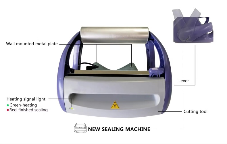 Dental Heat Sealing Machine For Sterilization Roll Wall Mounted Dental Sealing Machine