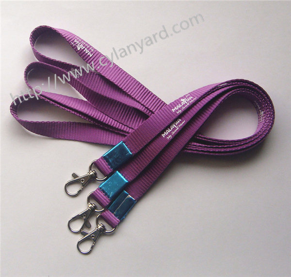 metal sheet crimped polyester lanyards