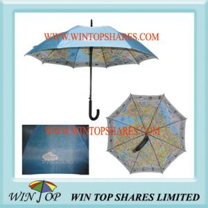 Quality Double Layers Promotion Map Umbrella(WT5064) wholesale