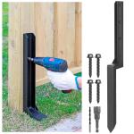 Fence Post Repair Kit 4''x4'' Heavy Duty Steel Anchor for Repairing Damaged