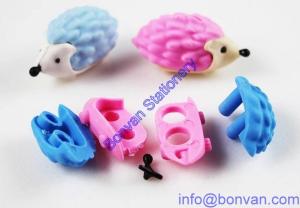 Quality hedgehog eraser,animal eraser rubber,3d hedgehog eraser wholesale