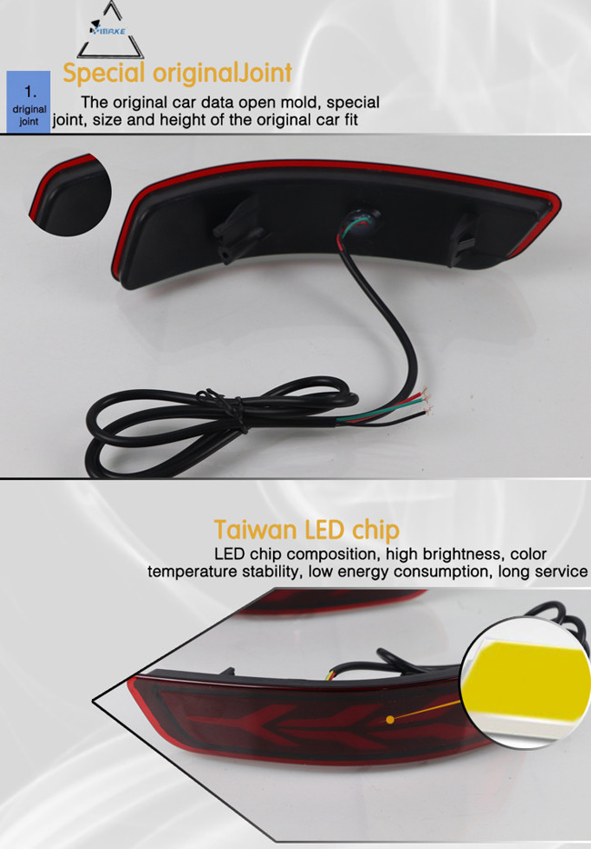 Corolla Altis Toyota Car Accessory 2014-2018 With 2 Function Rear Bumper Light