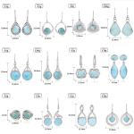 Custom S925 Sterling Blue Opal Necklace Silver Pendant Jewellery