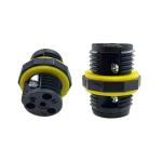 IP67 Waterproof Circular Connector With PA6 Nylon Material And Gilded Brass