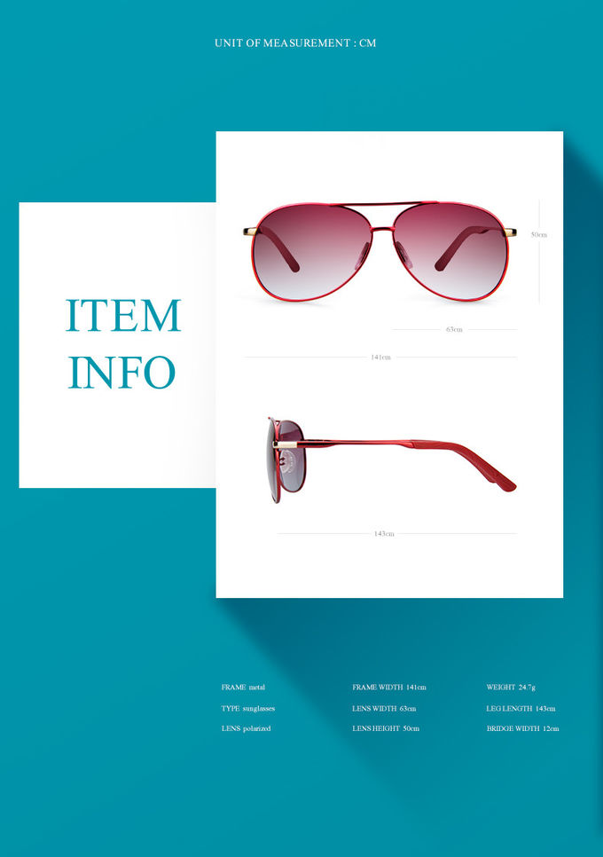 Red Women'S Fashion Sunglasses TAC Toad Promotion Polarized Sunglasses