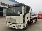 FAW 4 Ton Emergency Wrecker Tow Truck 6.2 Meters Plate Towing Recovery