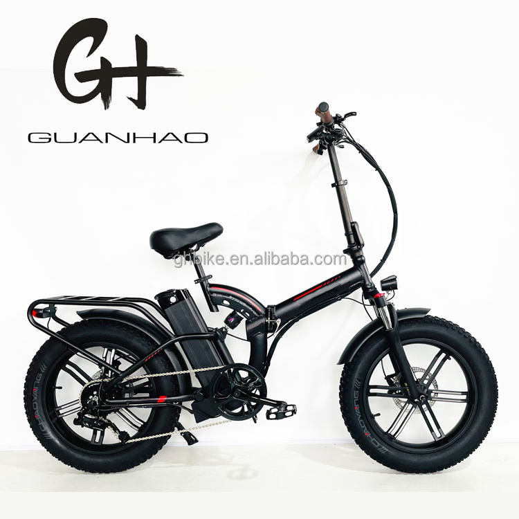 48V*21AH 20 inch full suspension Camouflage color 1000W FOLDING FAT TIRE ELECTRIC BIKE with rear rack