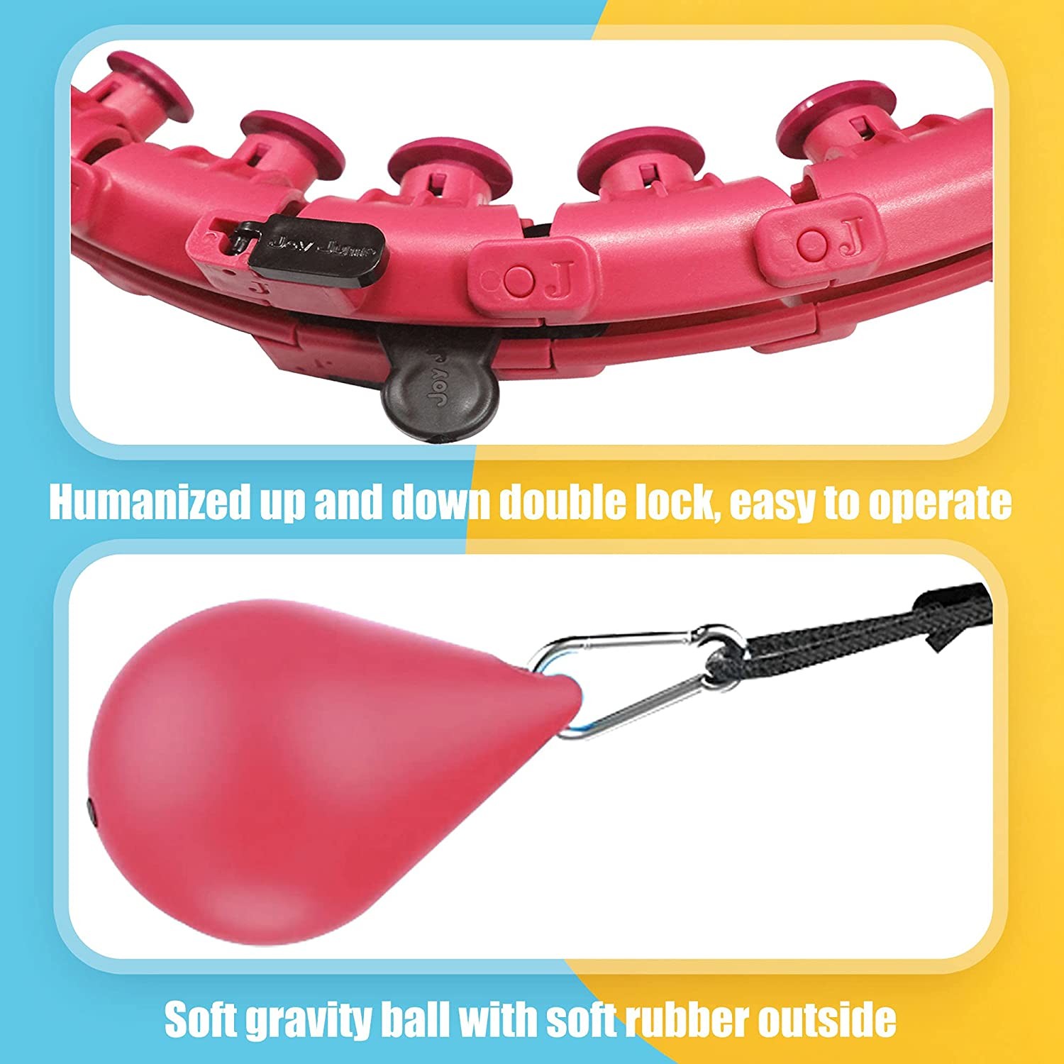 19 Knots Adjustable Weighted Hula Hoop Fat Burning ROHS Approved