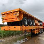 3 4 Axle 40ft 50 Ton Flatbed Container Semi Trailer Transport Semi Trailer For