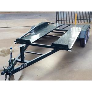 Quality Tandem Axle 16x6 Flat Deck Car Trailer / Auto Transport Trailer Lightweight wholesale