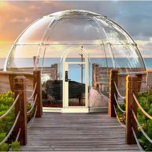 Quality Transparent Camping Hotel Prefabricated Dome for Outdoor Bubble House Yurt With LED Lighting wholesale