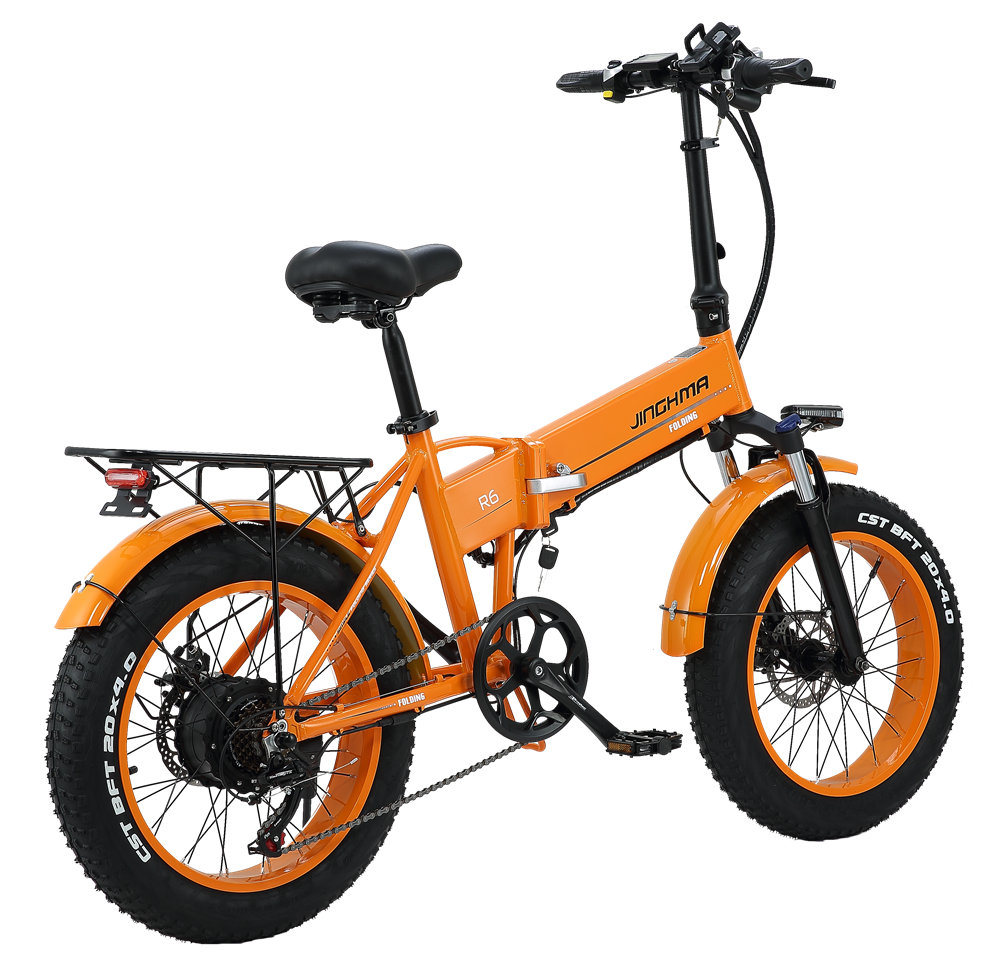 One Seat 48V 500W 20" Fat Tyre Electric Bike 10Ah Lithium Battery 5 Assist Foldable Dropship Electric Fat Bike