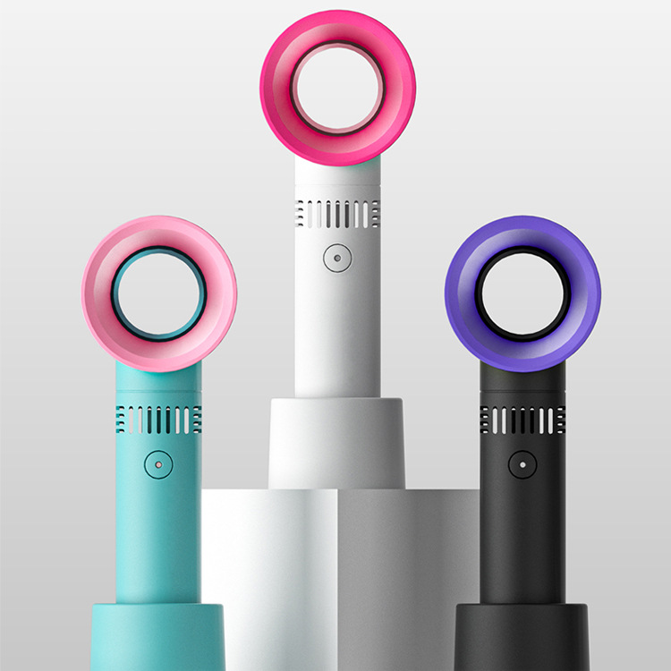 Portable Handheld USB Charging Fan for Grafted Eyelash Hair Dryer in White Blue Black