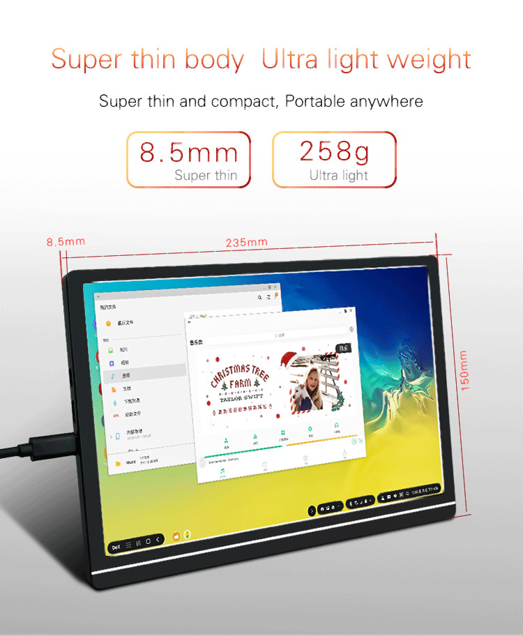 350cd/M2 Multi Language 1920x1200 IPS Portable Gaming Monitor For Macbook