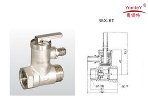 Quality yomtey brass safety valve for electric water heater wholesale
