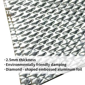 Quality 2.5mm automobile vibration reduction pad/glossy rhombus aluminum foil / Car Sound Deadening Mat wholesale