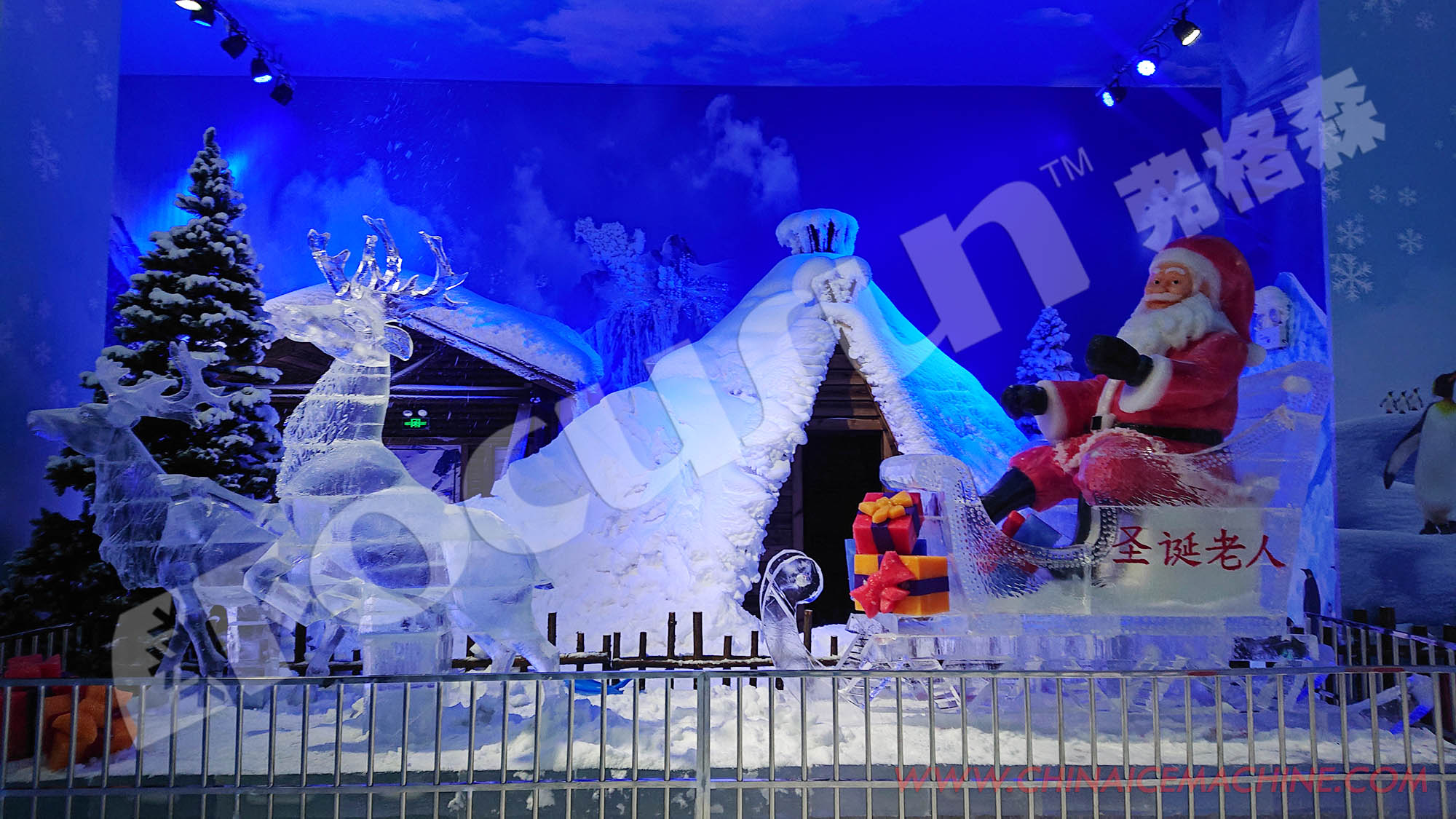 Snow Falling Machine for Commercial Skiing Ice Size 2*2*2mm Commercial