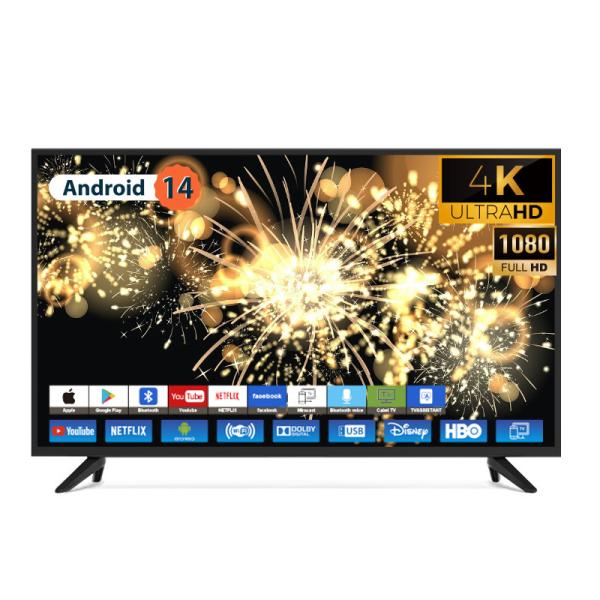 UHD 4K Smart Android LED TV Curved Television 32 40 43 50 55 65 75 Inch China TV