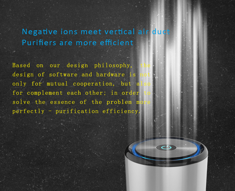 USB Battery Powered mini Ozone Generator Negative Ion Air Cleaner Dual Mode