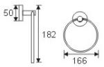Sus 304 Stainless Steel Circular Hand Towel Holder Bar Satin Wall