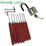 Red Locksmith Pick Sets 8pcs 2pcs Stainless Steel Single Hook