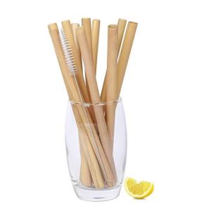 Quality 20cm Disposable Bamboo Straw Eco-Friendly and Natural for Travelling wholesale