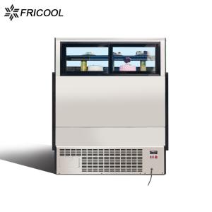 Quality 530L Black Marble Vertical Open Air Curtain Merchandiser Refrigerator wholesale