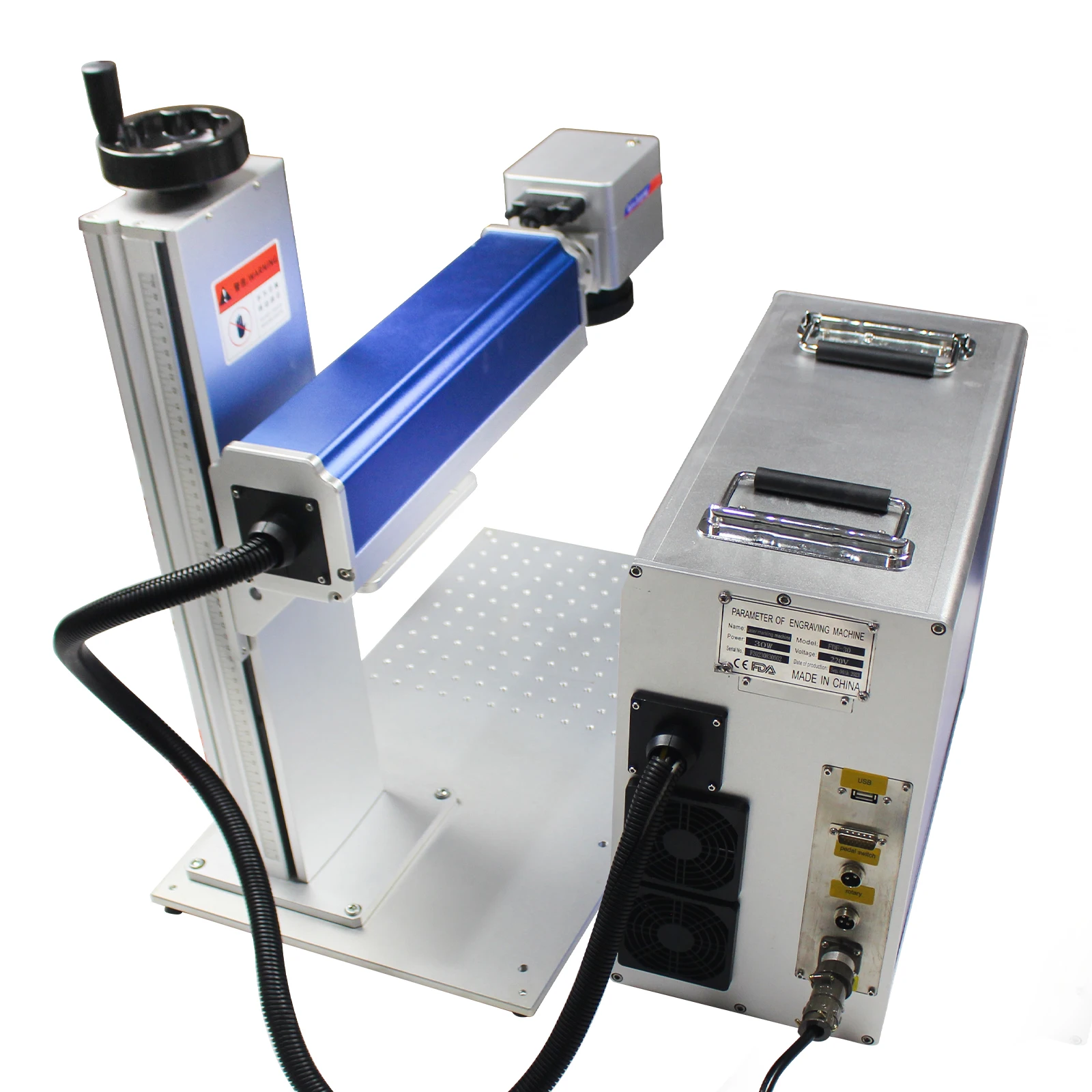 Stainless Steel Fiber Laser Marking Machine Raycus Max JPT Rotary Axis 20W-100W