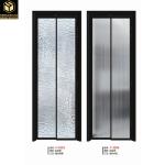 Red Black Aluminium Glass Hinged Door Aluminium Bi Fold Doors ODM