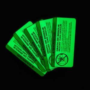 Quality Printable Glowing Warning Signal Stickers Heat Transfer Clothing Glow In The Dark wholesale